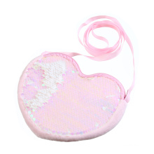 Wholesale Cheap Cute Lovely Crossbody Sequin Kids Coins Purse Mini Bags